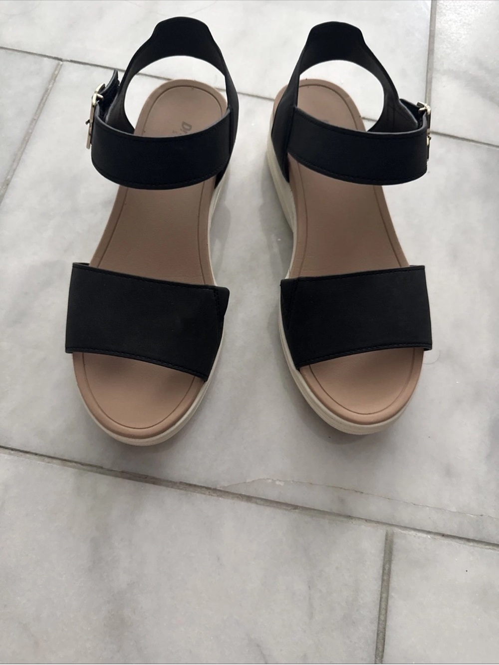 Women Black Ankle-Strap Platform Sandals